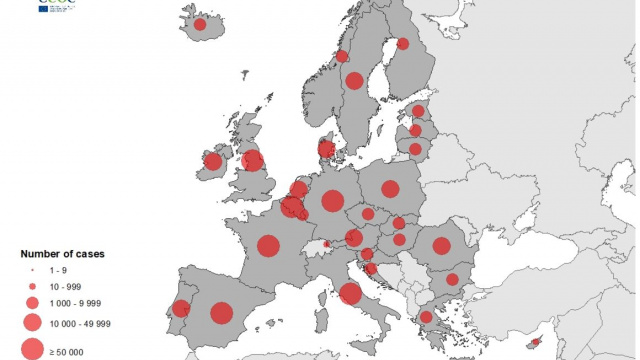 За сутки в ЕС и Великобритании коронавирусом заболело 6,2 тысячи человек