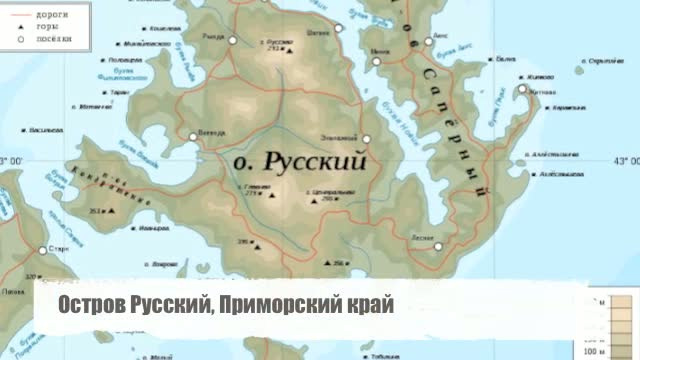 Карта россии остров русский