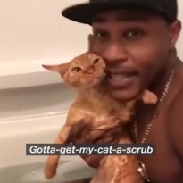 Рэп с котом в ванной