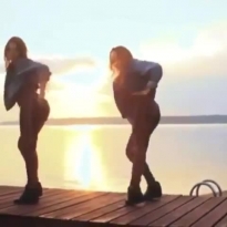 На закате