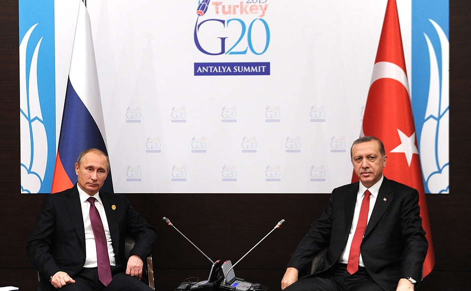 Встреча Владимира Путина и Реджепа Эрдогана в Петербурге