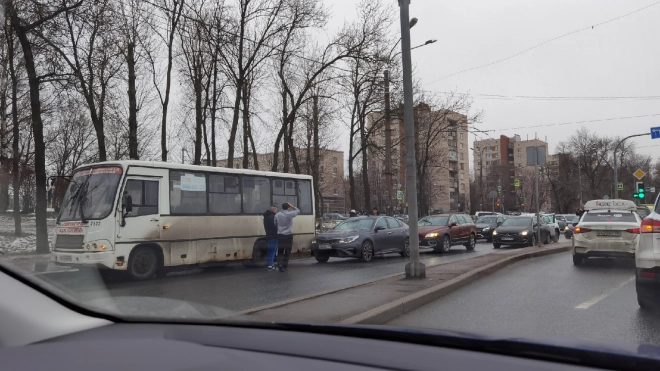Массовая авария перекрыла проезжую часть на проспекте Стачек