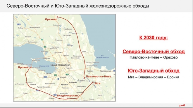 В ОЖД рассказали о планах на строительство юго-западного и северо-восточного обходов Петербурга