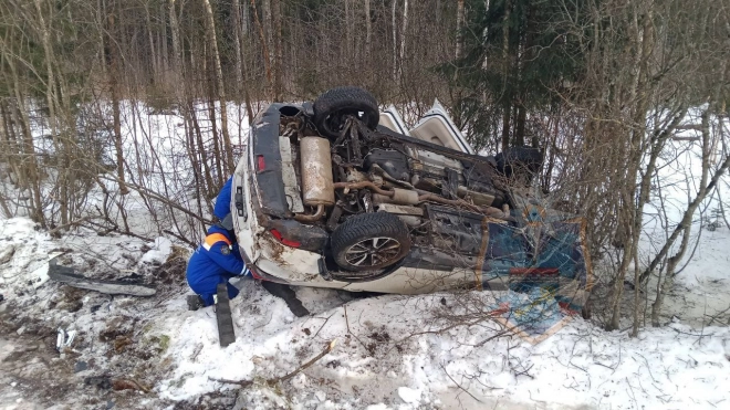 В районе деревни Поги в аварии пострадала водитель Nissan