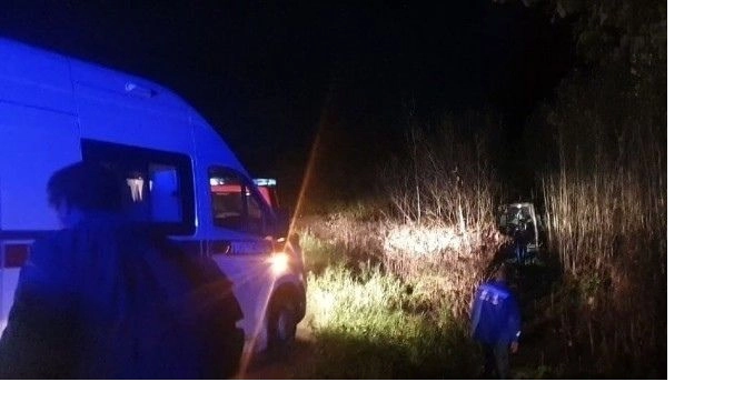 В Ленинградской области  маршрутка упала в кусты, водитель погиб