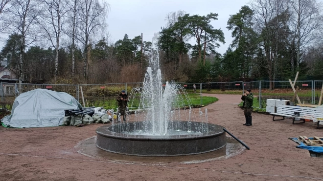 Реконструкция фонтана в Зеленогорске вышла на финальную стадию