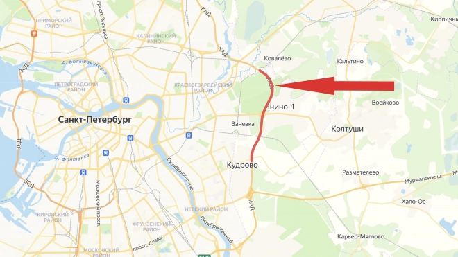 С 31 мая по 17 июня на внешнем кольце КАД Петербурга будут перекрыты две полосы