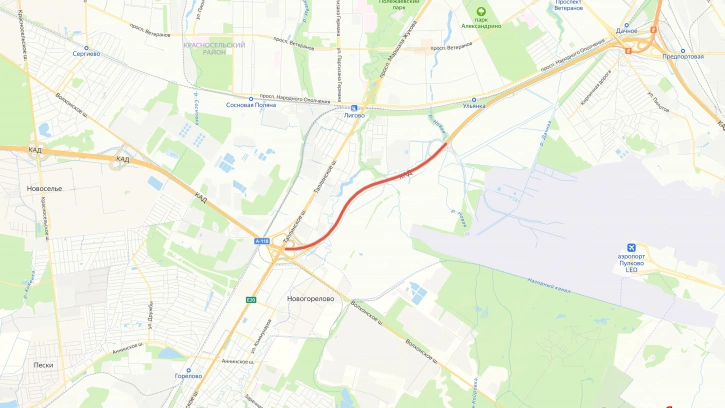В мае на неделю перекроют полосу на КАД между ЗСД и Таллинским шоссе