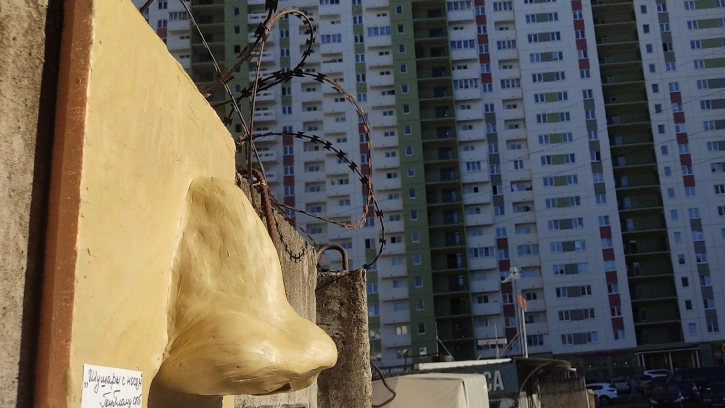 В Шушарах появилась скульптура носа как протест против проекта Генплана