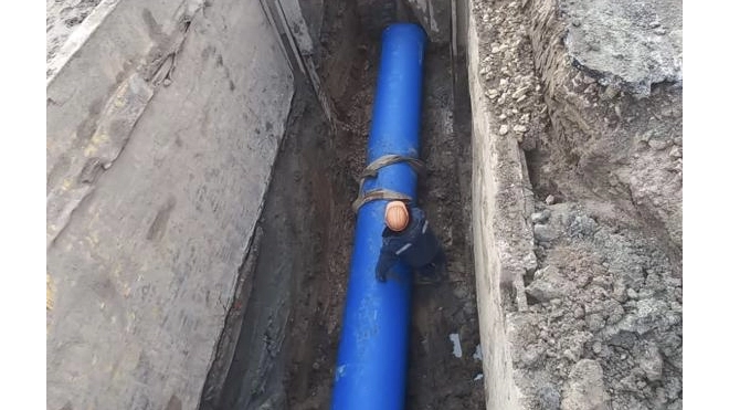 Водоканал ведет реконструкцию водопроводной сети в Колпино с опережением графика   