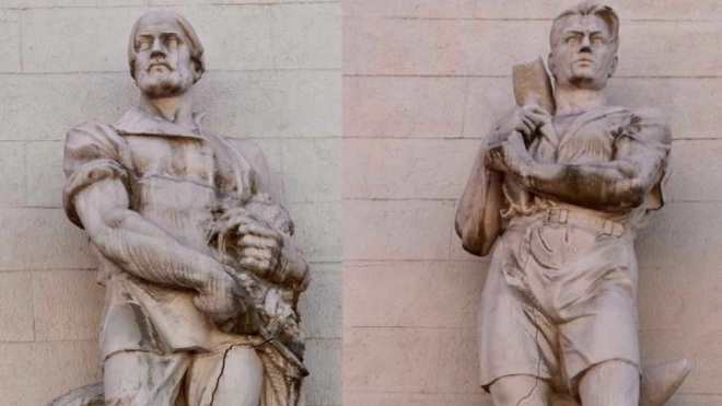 Суд обязал реставрировать скульптуры Крестьянина и Рабочего на Кузнечном рынке