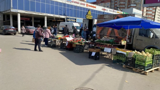 За 2 дня сотрудники ККИ освободили 35 участков в Петербурге от незаконной торговли