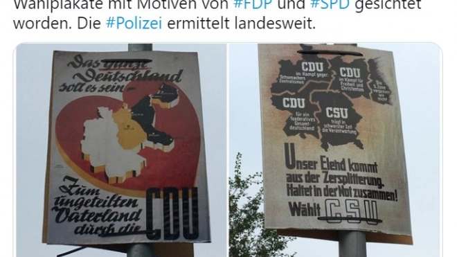 СМИ: на улицах ФРГ появились плакаты с Калининградом и Польшей в составе Германии