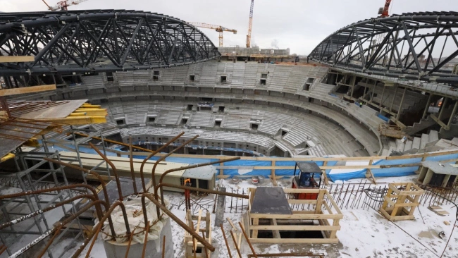 В Петербурге продолжается возведение комплекса "СКА Арена"