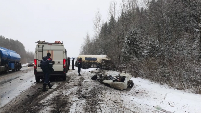 В ДТП на трассе А-120 в Ленобласти погибли водитель и пассажир легковушки