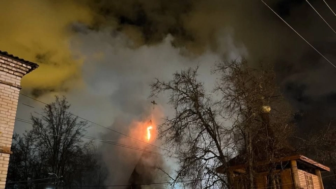 В Янино-1 горела Вениаминовская церковь
