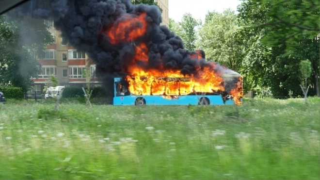 В Петербурге назвали предварительную причину возгорания автобусов "МАЗ"