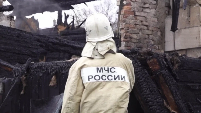 На Новочеркасском проспекте 12 спасателей тушили однокомнатную квартиру
