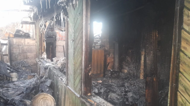 В Колпино полицейские спасли пенсионеров из пожара в частном доме