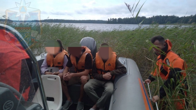 Группу из трех человек на острове в Тихом озере эвакуировали спасатели Ленобласти