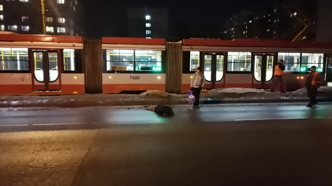 Пьяный мужчина попал под трамвай на улице Коллонтай