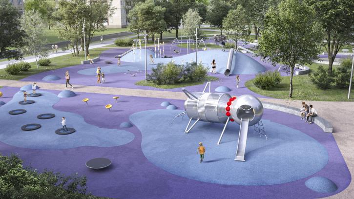Заневский парк в Красногвардейском районе получит "космический" облик
