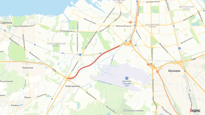 Полосу между развязками с ЗСД и Таллинским шоссе на КАД перекроют с 10 апреля  