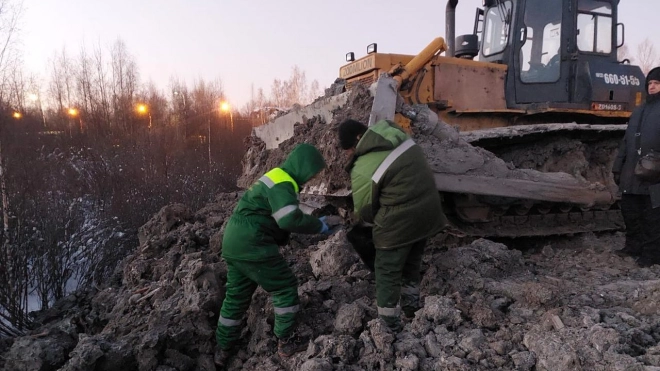 Власти пресекли работу незаконной свалки рядом с Колпино