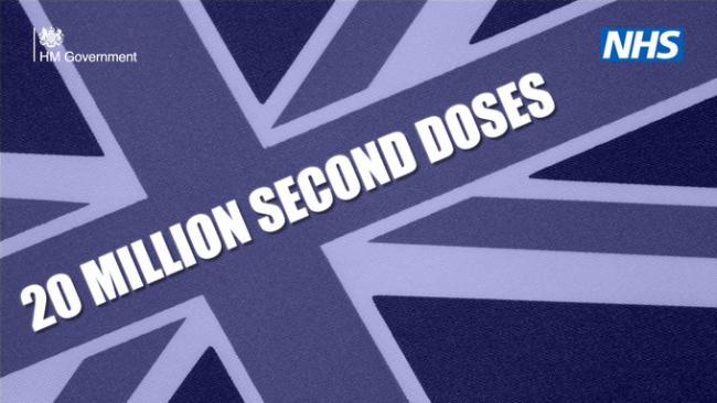 В Великобритании цикл вакцинации против COVID-19 завершило 20 млн человек