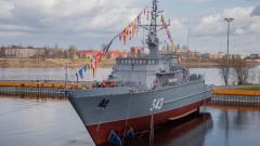 СНСЗ спустил на воду корабль противоминной обороны "Петр Ильичев"