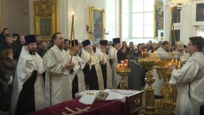 В Петербурге похоронили священника, погибшего при обстреле на границе с Украиной
