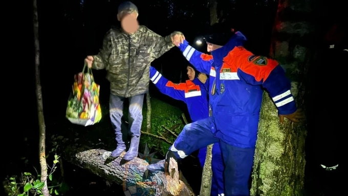 Спасатели нашли пенсионера, который заблудился в лесу под Тосно