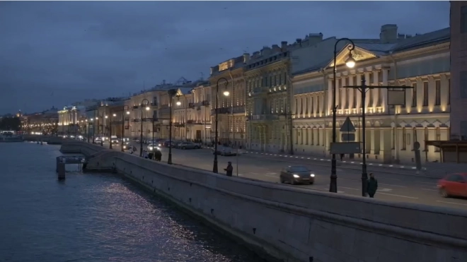 На Английской набережной в Петербурге модернизирована система наружного освещения