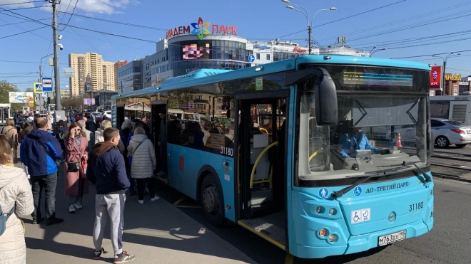 Еще 34 лазурных автобуса доставили в Петербург