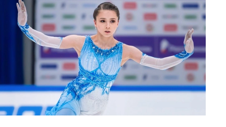Камила Валиева вышла на тренировку на Олимпиаде в Пекине