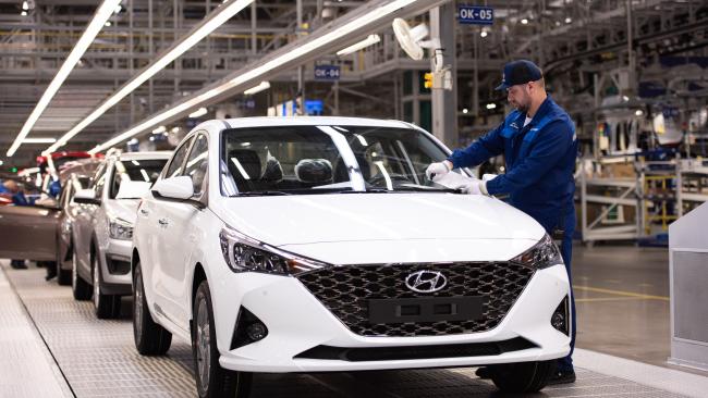 Петербургский завод Hyundai Motor в 4-м квартале на 8% увеличил выпуск автомобилей