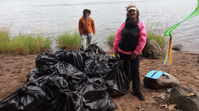 Активисты очистили остров Кубенский от мусора 