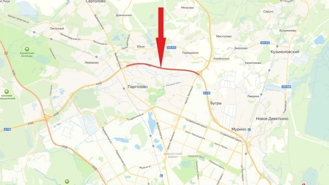 Со среды между развязками КАД с проспектом Энгельса и Выборгским шоссе перекроют одну полосу