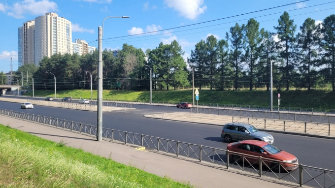 Завершился ремонт дороги на проспекте Испытателей