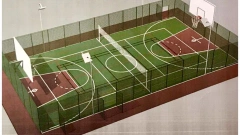 В Луге началось к строительство современной баскетбольной площадки