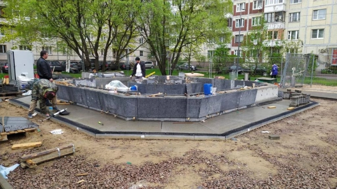 Водоканал выполнил более 85% работ по реконструкции фонтана на улице Щербакова 