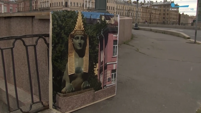 В Петербурге сфинксов с Египетского моста отправили на реставрацию до 2024 года