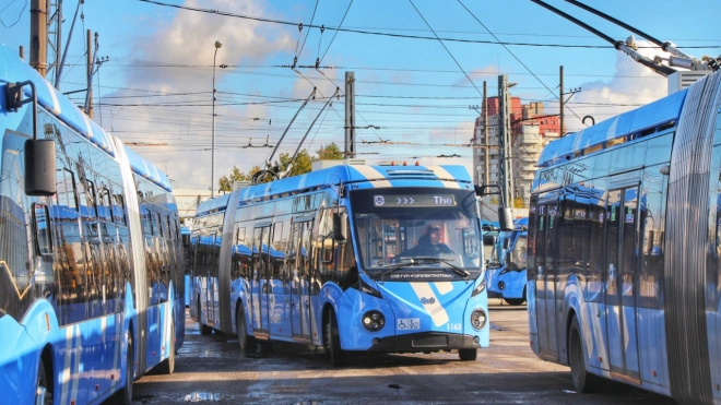 На Наличной улице закрыли движение двух троллейбусов