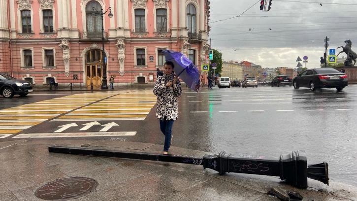 В Петербурге вновь объявили "желтый" уровень опасности из-за сильного ветра 