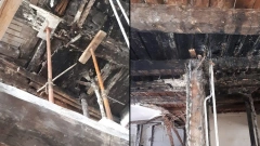 В жилом доме на Васильевском острове рухнули часть стены и потолок 