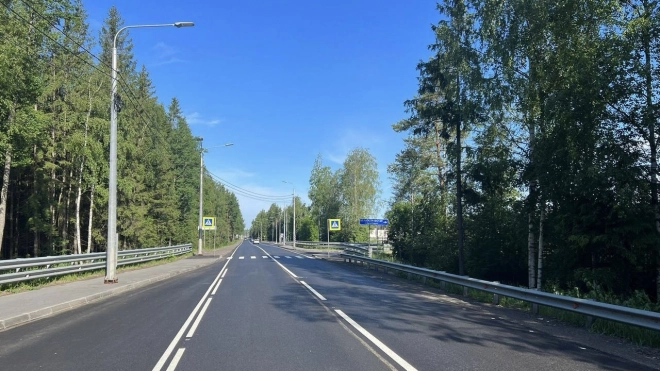 В Петербурге отремонтировали Белоостровское шоссе