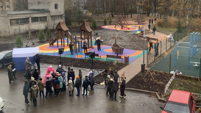 В Колпинском районе открыли новое общественное пространство