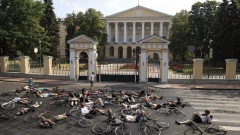Петербуржцы устроили акцию протеста из-за отсутствия велосипедной инфраструктуры