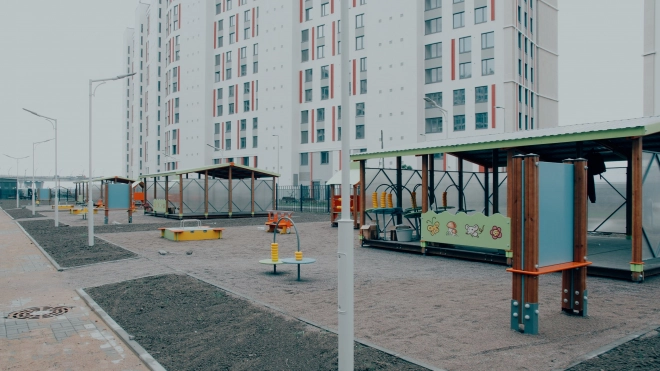 На территории Невской Губы завершается строительство детского сада
