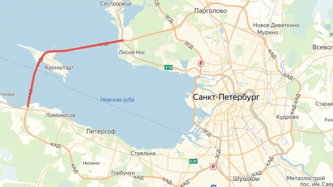 Петербуржцам напомнили о перекрытии проезда по КАД через дамбу в День ВМФ 